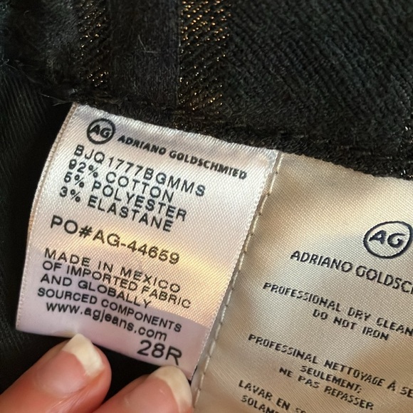 Black Button-Fly Jeans AG ADRIANO GOLDSCHMIED Farrah Skinny Ankle Jean 28R/04 - Picture 7 of 8